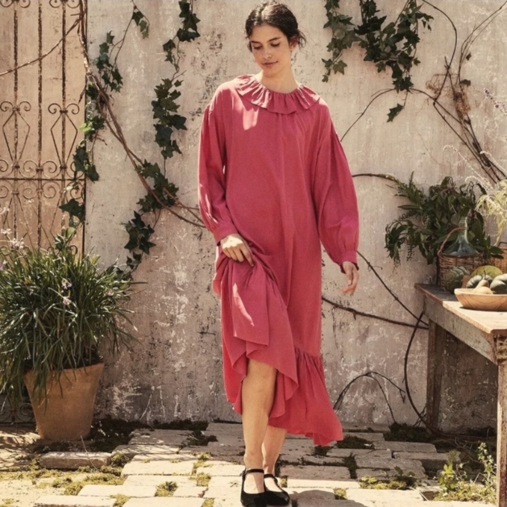 Doen Silk Everest Dress In Pink Camelia NWT